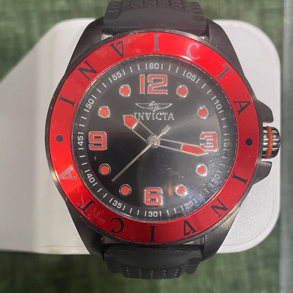 Invicta Men's Black and Red Prodiver Watch - Picture 1 of 4